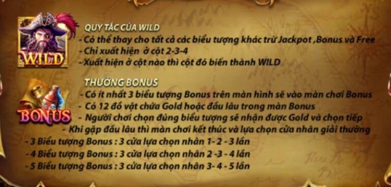 Pirate King - Jackpot Lớn, Nổ Hũ Đỉnh Cao Với Chủ Đề Cướp Biển 4 Bieu Tuong Dac Biet pirate king